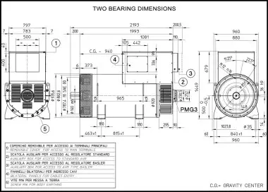  Высоковольтный альтернатор 10-10,5-11 кВ: ECO46HV 4 A, pitch 5/6 (1500 - 3000 кВА) – фото 12 из 12