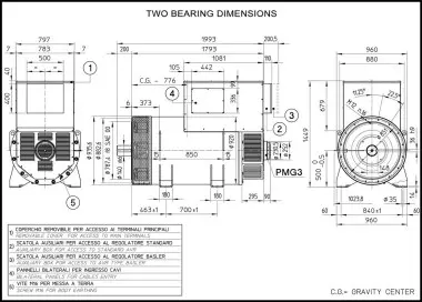 Высоковольтный альтернатор 10-10,5-11 кВ: ECO46HV 4 A, pitch 5/6 (1500 - 3000 кВА) – фото 2 из 12