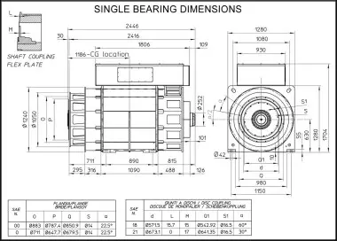  Высоковольтный альтернатор 10-10,5-11 кВ: ECO49HV 4 A, pitch 5/6 (2500 - 5820 кВА) – фото 7 из 14