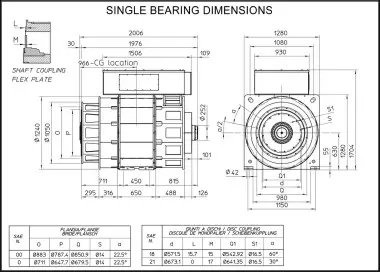  Высоковольтный альтернатор 10-10,5-11 кВ: ECO49HV 4 A, pitch 5/6 (2500 - 5820 кВА) – фото 13 из 14