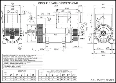  Высоковольтный альтернатор 6,3-6,6 кВ: ECO46MV 4 A, pitch 5/6 (1620 - 3240 кВА) – фото 10 из 12