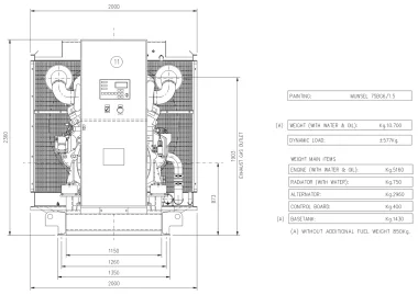 Чертеж высоковольтной ДЭС 10,5 кВ мощностью 1120 кВт – фото 3 из 4