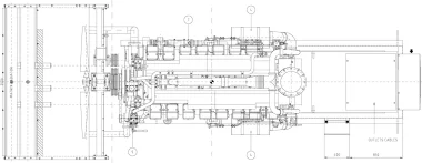  Чертеж высоковольтной ДЭС 10,5 кВ мощностью 2000 кВт – фото 1 из 4