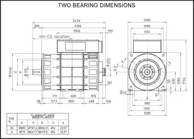  Высоковольтный альтернатор 6,3-6,6 кВ: ECO49MV 4 A, pitch 5/6 (2620 - 6108 кВА) – фото 6 из 14